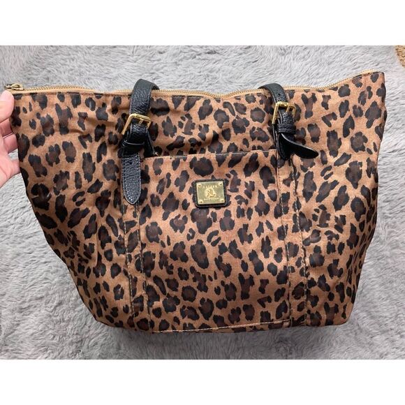 Lauren Ralph Lauren cheetah print duffield bag - Picture 1 of 6